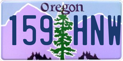 OR license plate 159HNW