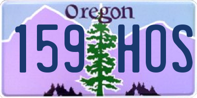 OR license plate 159HOS