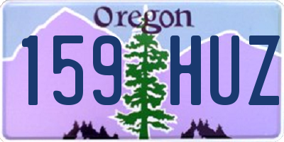 OR license plate 159HUZ
