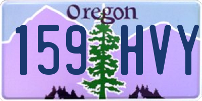 OR license plate 159HVY