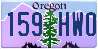 OR license plate 159HWO
