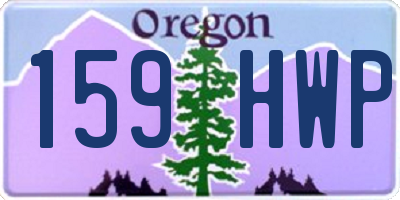 OR license plate 159HWP