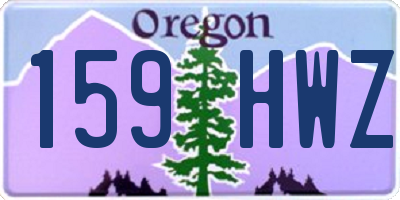 OR license plate 159HWZ