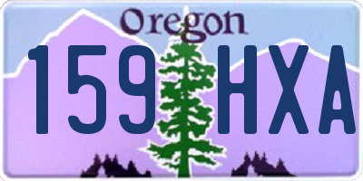 OR license plate 159HXA