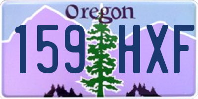 OR license plate 159HXF