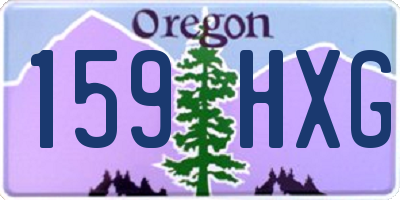 OR license plate 159HXG