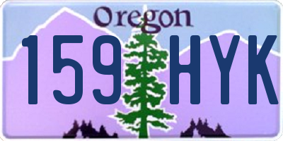 OR license plate 159HYK