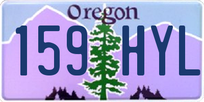 OR license plate 159HYL