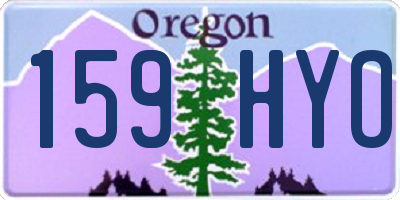 OR license plate 159HYO