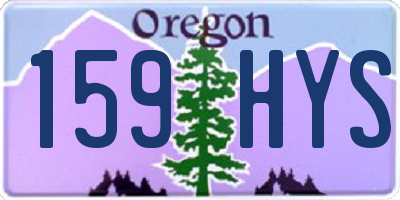 OR license plate 159HYS