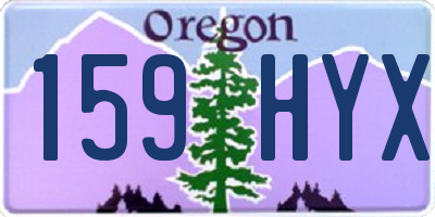 OR license plate 159HYX