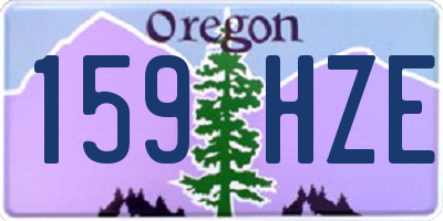 OR license plate 159HZE