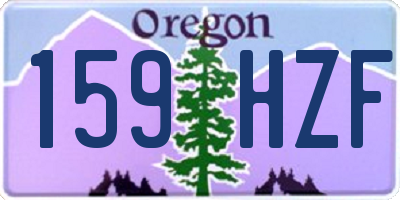 OR license plate 159HZF