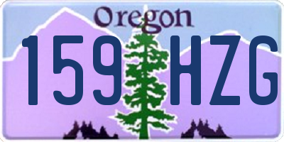 OR license plate 159HZG