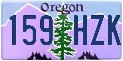 OR license plate 159HZK