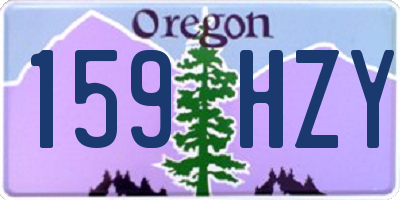 OR license plate 159HZY