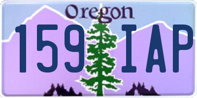OR license plate 159IAP
