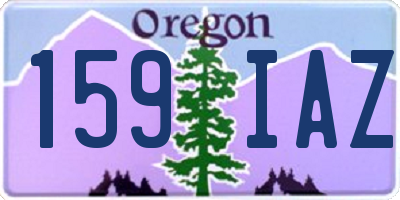 OR license plate 159IAZ