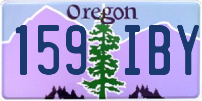 OR license plate 159IBY