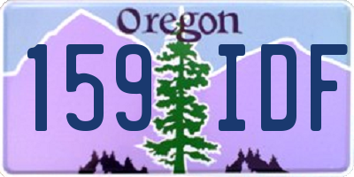 OR license plate 159IDF
