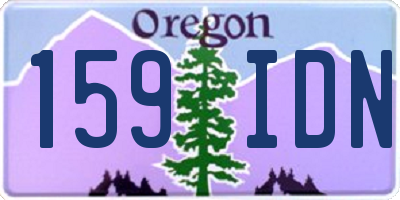 OR license plate 159IDN