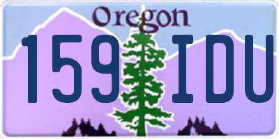OR license plate 159IDU
