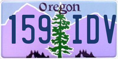OR license plate 159IDV