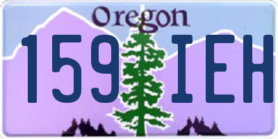 OR license plate 159IEH
