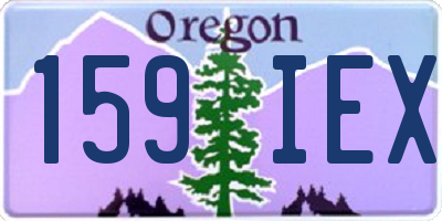 OR license plate 159IEX