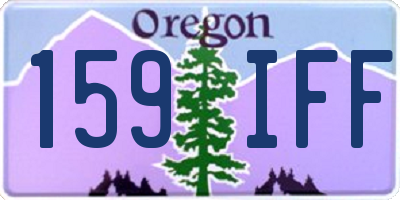 OR license plate 159IFF