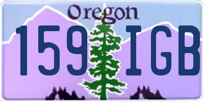 OR license plate 159IGB