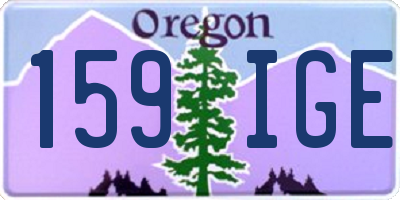 OR license plate 159IGE