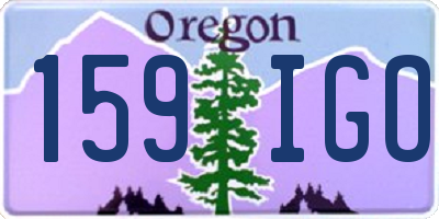 OR license plate 159IGO