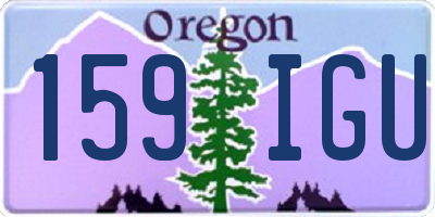 OR license plate 159IGU