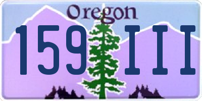 OR license plate 159III