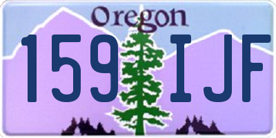 OR license plate 159IJF