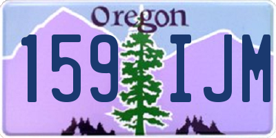 OR license plate 159IJM