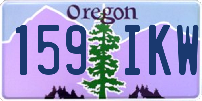 OR license plate 159IKW