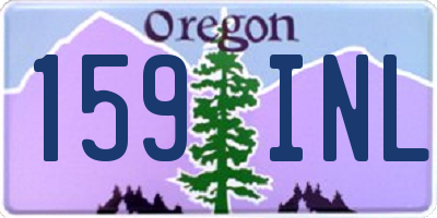 OR license plate 159INL