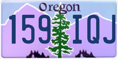 OR license plate 159IQJ