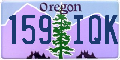 OR license plate 159IQK