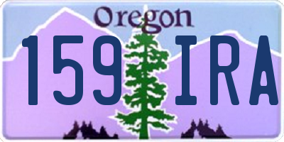 OR license plate 159IRA