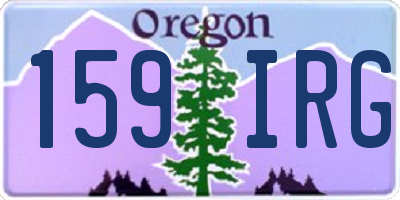 OR license plate 159IRG