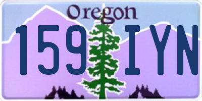 OR license plate 159IYN