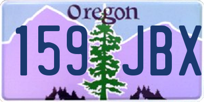 OR license plate 159JBX