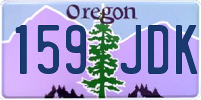 OR license plate 159JDK