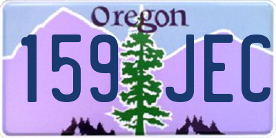 OR license plate 159JEC