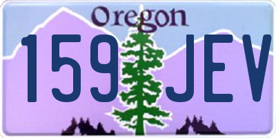 OR license plate 159JEV