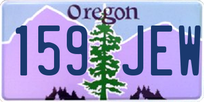 OR license plate 159JEW