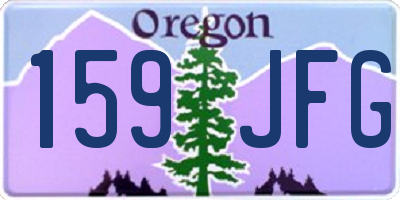 OR license plate 159JFG